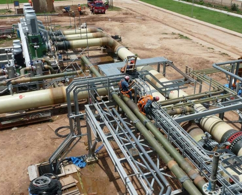 Flowtite GRP pipes thermoelectric power plant Bolivia
