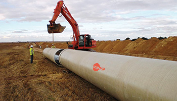 Flowtite irrigation pipes Arabayona installation